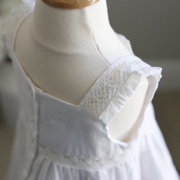 Strasburg White Dress Girls Boho Wedding Beach Portrait 6 Months RARE SIZE NWOT - Picture 4 of 8